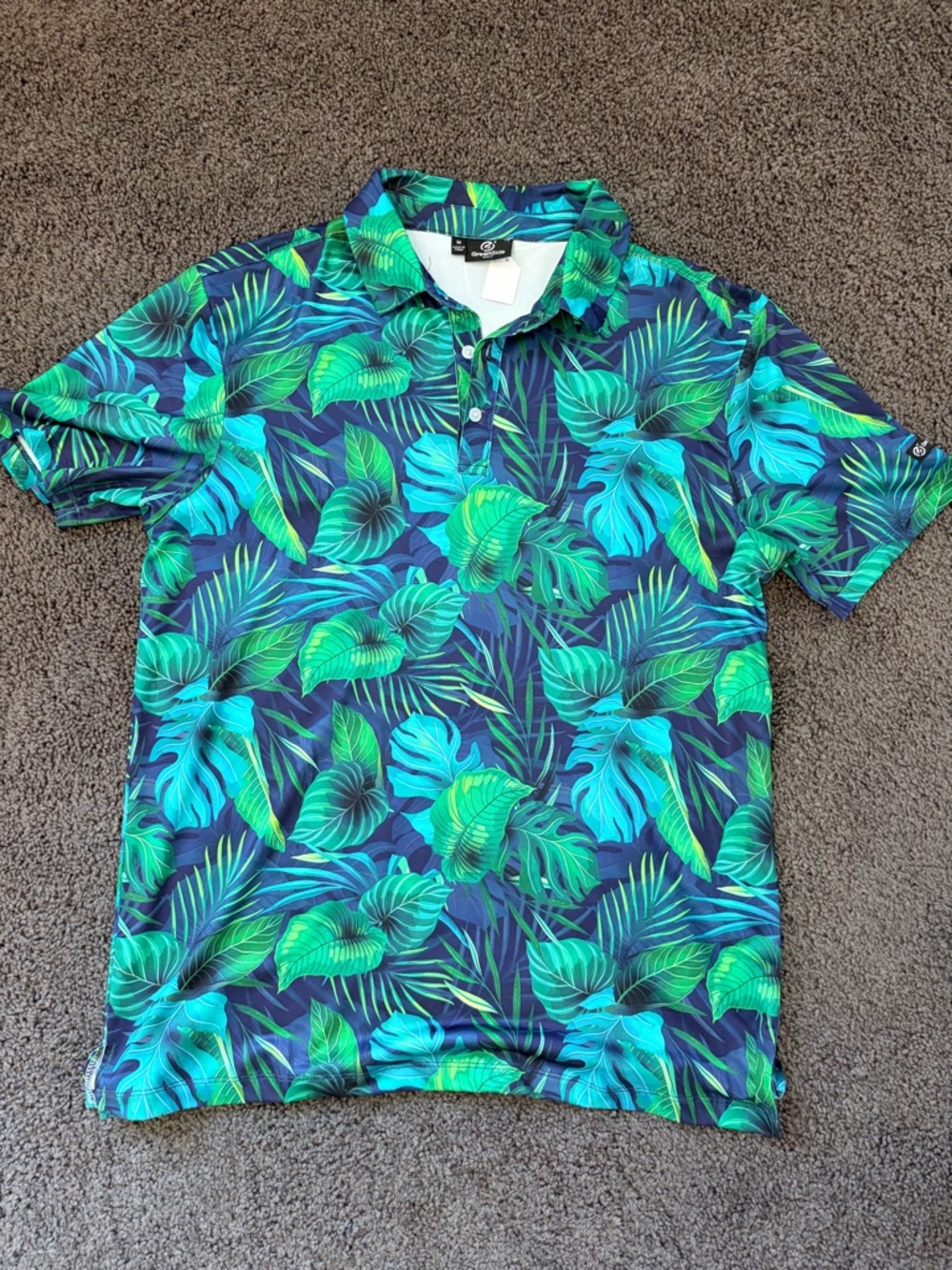 GreenSide Golf Tropical Button-Up (M)